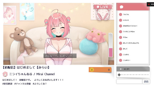 No-good Streamer Mirai-chan! (Now accepting lewd comments) [Demo] [Muneniku Tabetai] [DEMO]