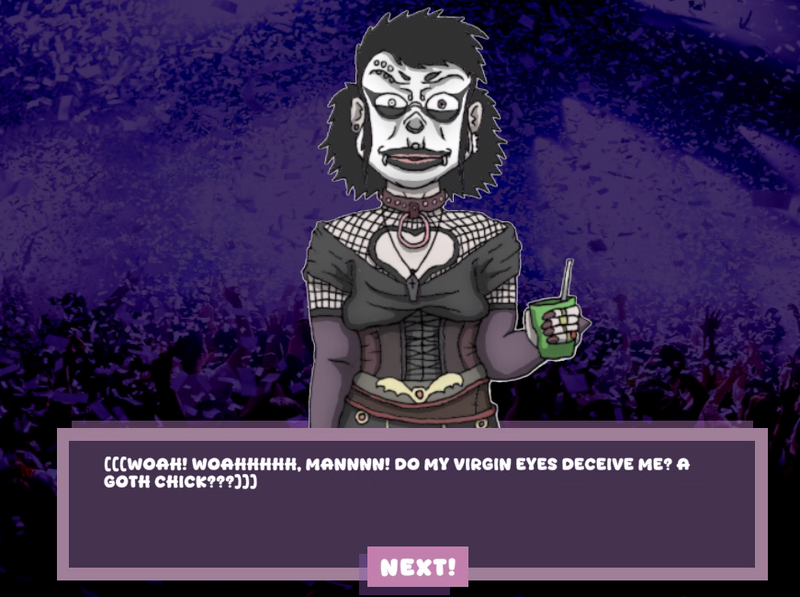 Approach the weird Goth Girl at the Party! [v1.0] [Nuskadamo] poster